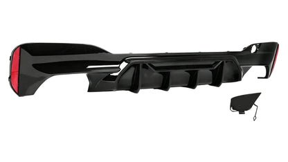 DYFUZOR SPOILER do BMW G30 G31 M5 STYLE COMPETITION 4R CZARNY POŁYSK