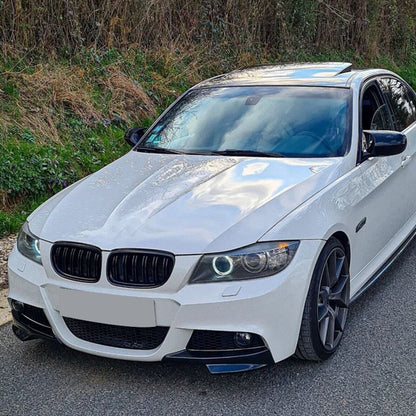 DOKŁADKA Splitter PRZÓD do BMW E90 E91 LCI FLAPSY czarny połysk 2008-2011