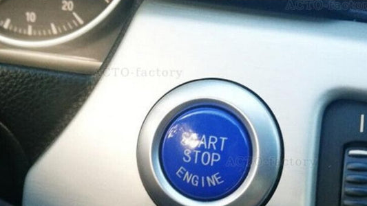 Nakładka obudowa Przycisk Start Stop BMW Serii E87 E90 E60 E81 E91 E92 E93 E61 E83 E84 E70 E71 E89X3 X5 NIEBIESKI